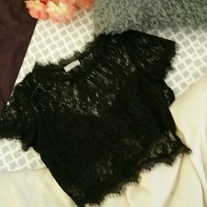 Tobi lace crop top